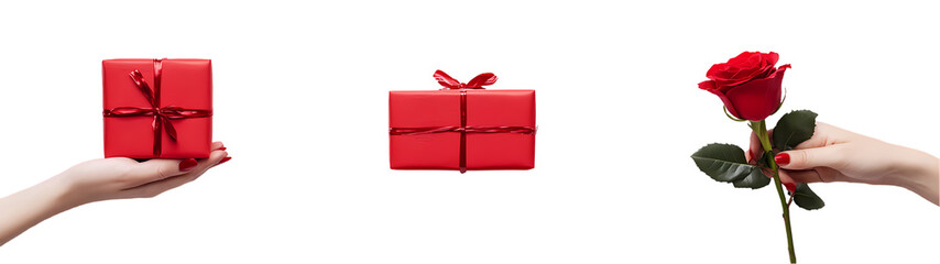 Valentines day on white background