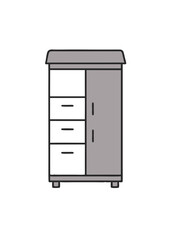 Modern Kitchen Cabinet Vector Art.