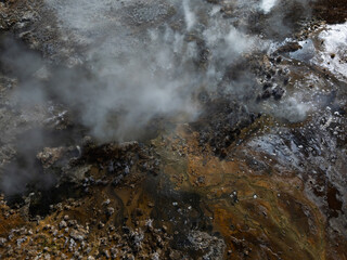 The geothermal springs in Tibet, China