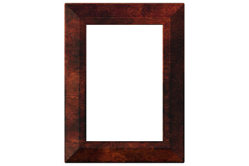 cornice in legno su fondo trasparente isolato 
