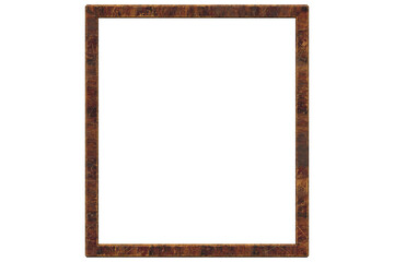 cornice in legno su fondo trasparente isolato 