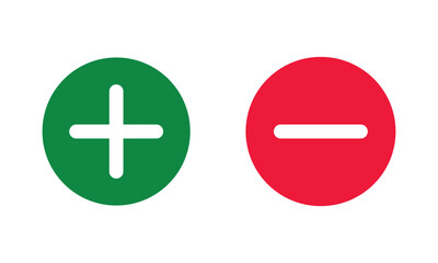 plus and minus vector icon, plus-minus math sign, positive and negative symbol, colorful addition and subtraction sign, vector illustration on transparent background