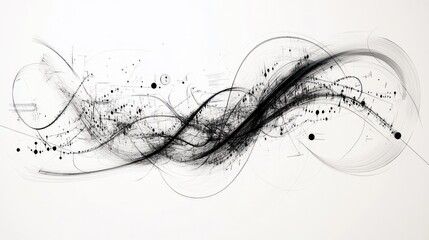 mathematics formula, rendered in bold lines and dynamic shapes on a pristine white background.