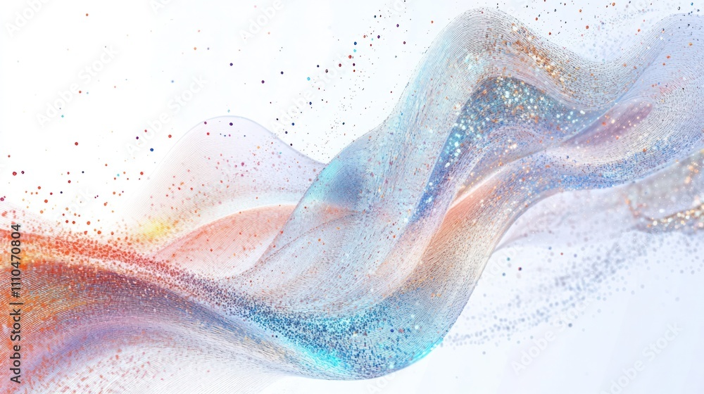 Poster ai concepts, showcasing swirling patterns of light and data streams that represent information flow 