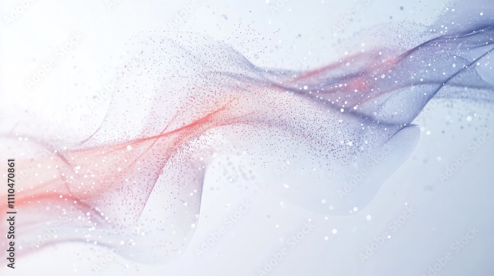 Poster ai concepts, showcasing swirling patterns of light and data streams that represent information flow 