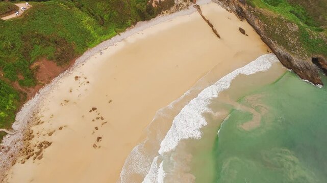 Beautiful Playa de Andrin and Playa de Balota beaches in Asturias, Spain