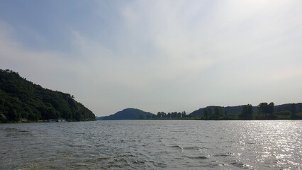 아름다운 자연, 한국 부여, 백마강 풍경 - River Scenery, South Korea