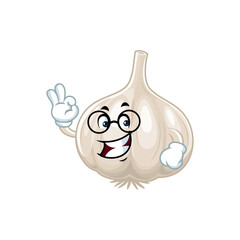 Garlic Cartoon Character.
