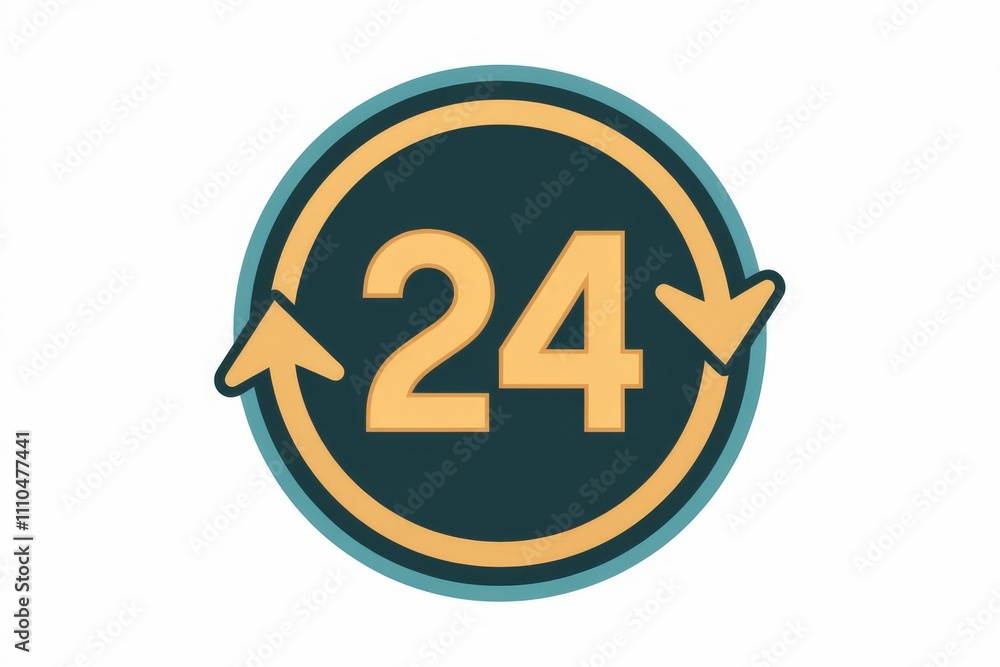 Poster 24 hour service continuous support always available round the clock assistance.