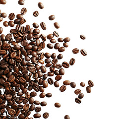 Obraz premium High-Quality Roasted Coffee Beans Freshly Sourced and Delicious, Isolated on a Transparent Background