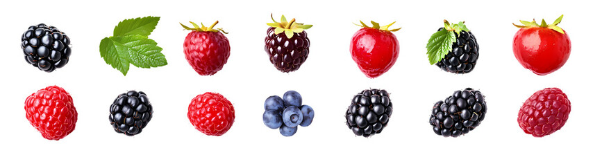 Raspberry watercolor graphic transparent isolated