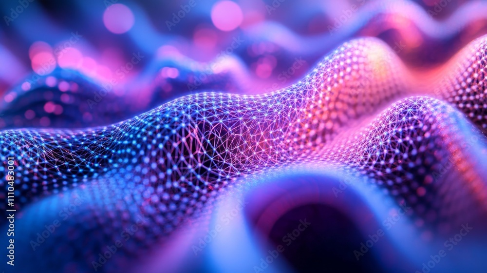Aufkleber abstract lattice patterns of light trails in vibrant colors