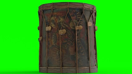 bass drum with green background