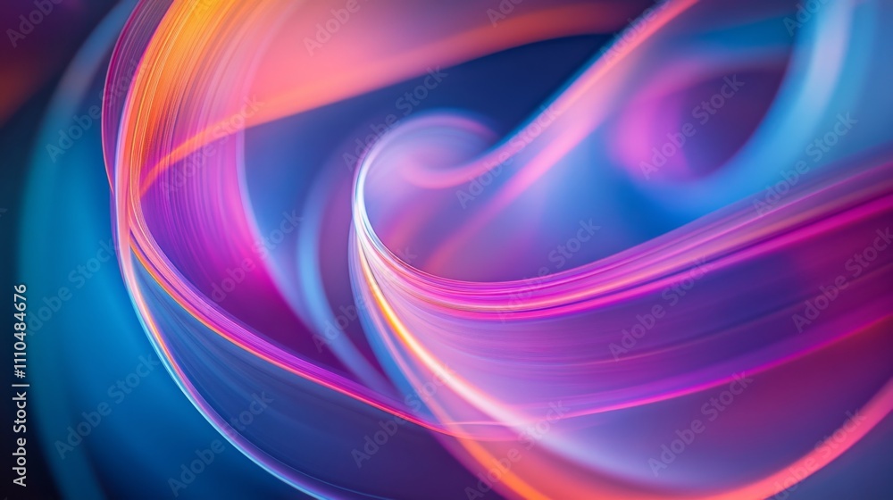Poster Abstract Streams of Light Creating Vibrant Trails and Patterns