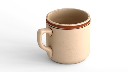 Coffee mug with white background
