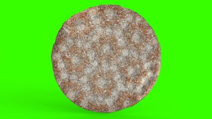 crispbread with green background
