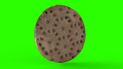crispbread with green background