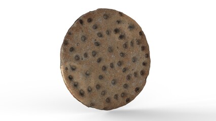 crispbread with white background