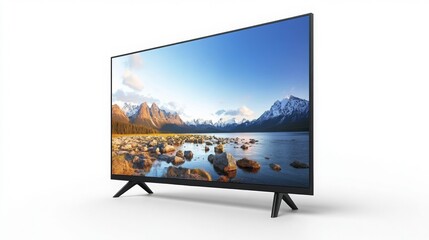 Fototapeta premium Clean background with new generation TV