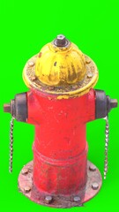 Fototapeta premium fire hydrant with green background
