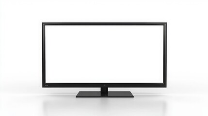 Fototapeta premium Clean White Background with TV Image