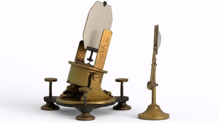 heliostat with white background