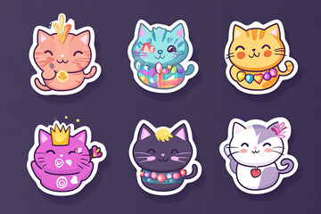 Obraz premium set of cats