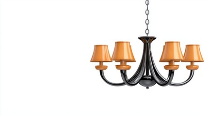 A photostock of an intricately designed vintage chandelier with sparkling crystals, isolated on a clean white background for luxurious decor. High Quality