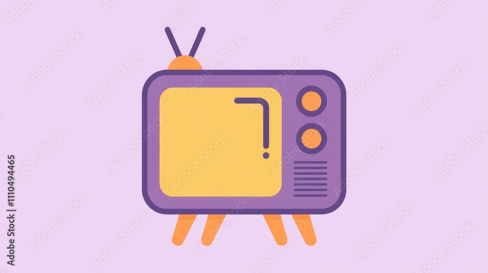 Poster A retro styled television with an antenna  showcasing a question mark on its screen.