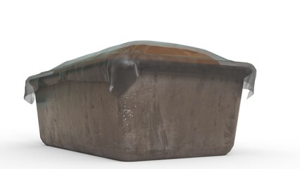 loaf or cake with white background