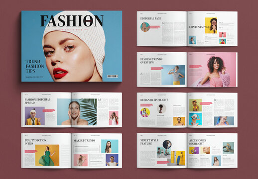 Fashion Magazine Template Landscape