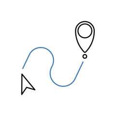 gps concept line icon. Simple element illustration. 
gps concept outline symbol design.