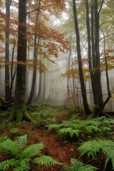 Obraz premium morning in the woods