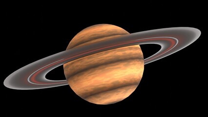 ringed gas giant planet with black background © Masihullah