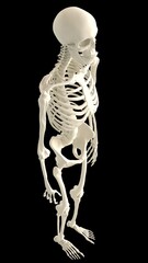 skeleton with black background