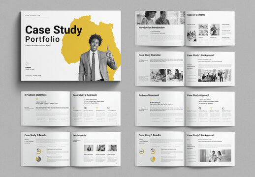 Case Study Booklet Template Landscape