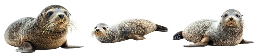 Playful seals at the ocean shore wildlife photography coastal scene