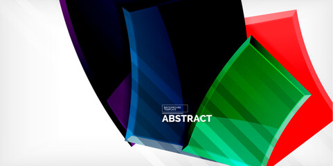 Vector abstract color geometric shapes. Illustration For Wallpaper, Banner, Background, Card, Book Illustration, landing page