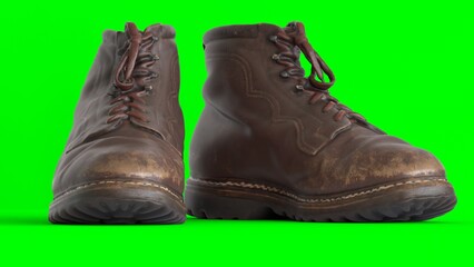 sports shoes with green background