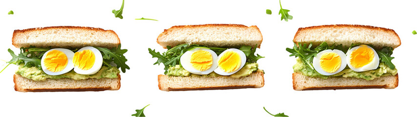 Sandwich with bacon cheese and egg
