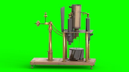 absolute electrometer with green background