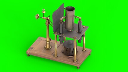 absolute electrometer with green background