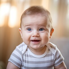 Baby smiling - Baby tooth
