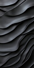 Obraz premium Elegant black waves create a modern textured backdrop