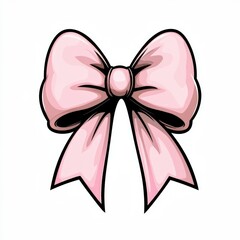 Pink bow with ribbons perfect for decoration or gifts