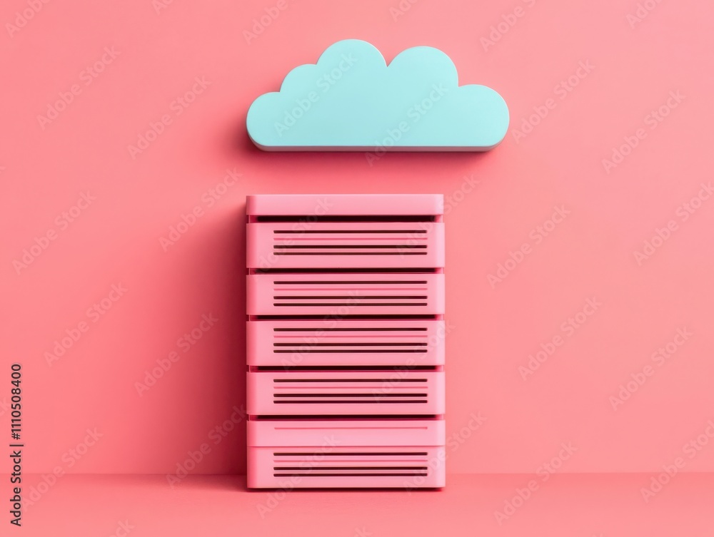 Poster cloud computing concept. a detailed view of an iaas-based disaster recovery plan ensuring business c