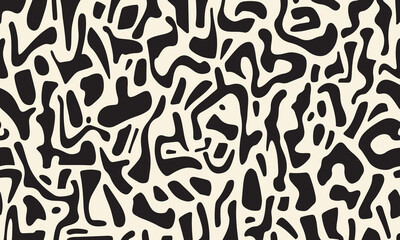 trendy minimalistic seamless botanical black and white  pattern for luxury prints design and textiles 