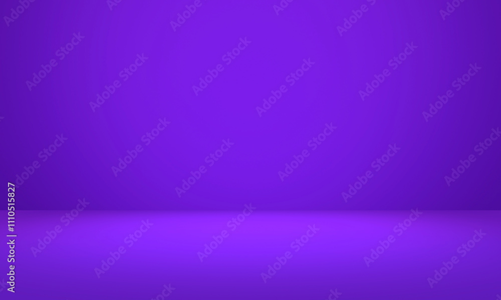 Sticker empty bright purple studio background, product display with copy space for displaying content design