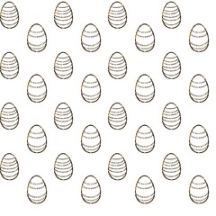 Colorful seamless pattern of Easter eggs with intricate designs for spring celebrations