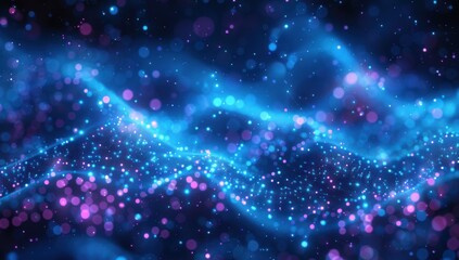 Fototapeta premium A colorful wave of light with blue, red and pink colors